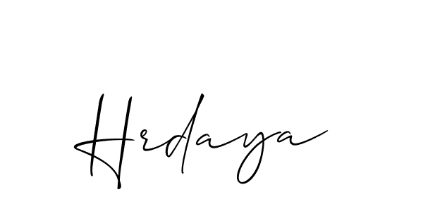 Also You can easily find your signature by using the search form. We will create Hrdaya name handwritten signature images for you free of cost using Allison_Script sign style. Hrdaya signature style 2 images and pictures png