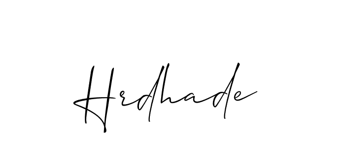 Design your own signature with our free online signature maker. With this signature software, you can create a handwritten (Allison_Script) signature for name Hrdhade. Hrdhade signature style 2 images and pictures png