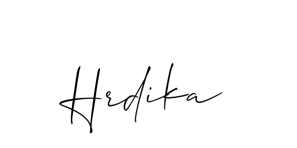 Make a beautiful signature design for name Hrdika. With this signature (Allison_Script) style, you can create a handwritten signature for free. Hrdika signature style 2 images and pictures png