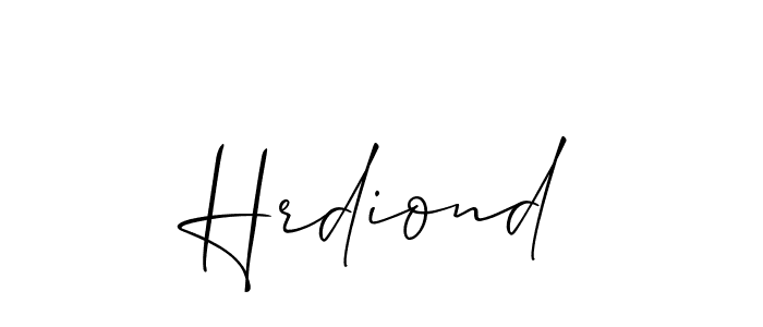 How to make Hrdiond signature? Allison_Script is a professional autograph style. Create handwritten signature for Hrdiond name. Hrdiond signature style 2 images and pictures png