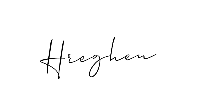 How to make Hreghen name signature. Use Allison_Script style for creating short signs online. This is the latest handwritten sign. Hreghen signature style 2 images and pictures png
