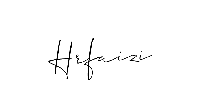 Create a beautiful signature design for name Hrfaizi. With this signature (Allison_Script) fonts, you can make a handwritten signature for free. Hrfaizi signature style 2 images and pictures png