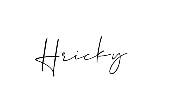 Similarly Allison_Script is the best handwritten signature design. Signature creator online .You can use it as an online autograph creator for name Hricky. Hricky signature style 2 images and pictures png