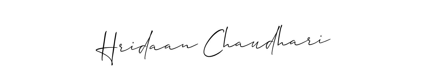 Also we have Hridaan Chaudhari name is the best signature style. Create professional handwritten signature collection using Allison_Script autograph style. Hridaan Chaudhari signature style 2 images and pictures png