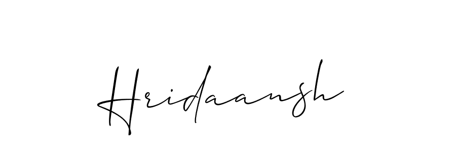 Hridaansh stylish signature style. Best Handwritten Sign (Allison_Script) for my name. Handwritten Signature Collection Ideas for my name Hridaansh. Hridaansh signature style 2 images and pictures png