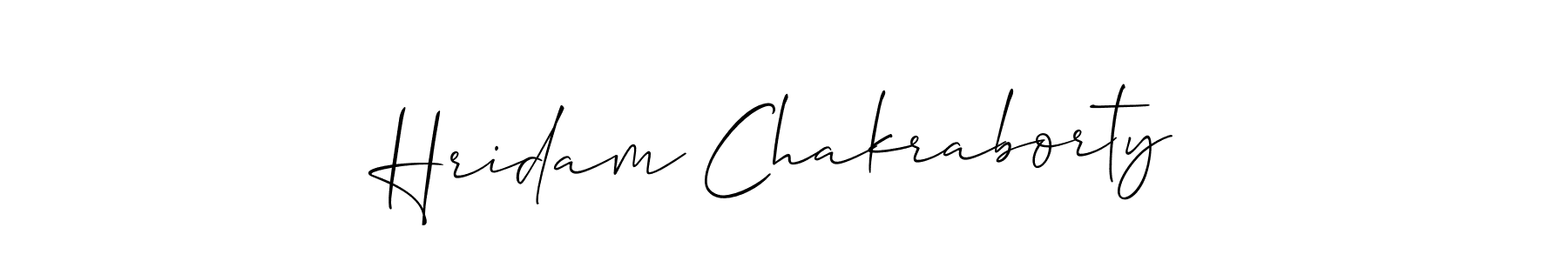 Use a signature maker to create a handwritten signature online. With this signature software, you can design (Allison_Script) your own signature for name Hridam Chakraborty. Hridam Chakraborty signature style 2 images and pictures png