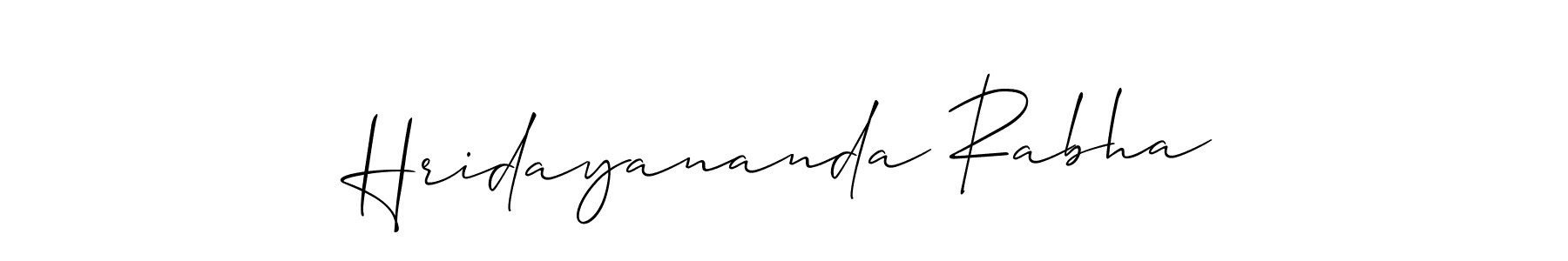 Also we have Hridayananda Rabha name is the best signature style. Create professional handwritten signature collection using Allison_Script autograph style. Hridayananda Rabha signature style 2 images and pictures png