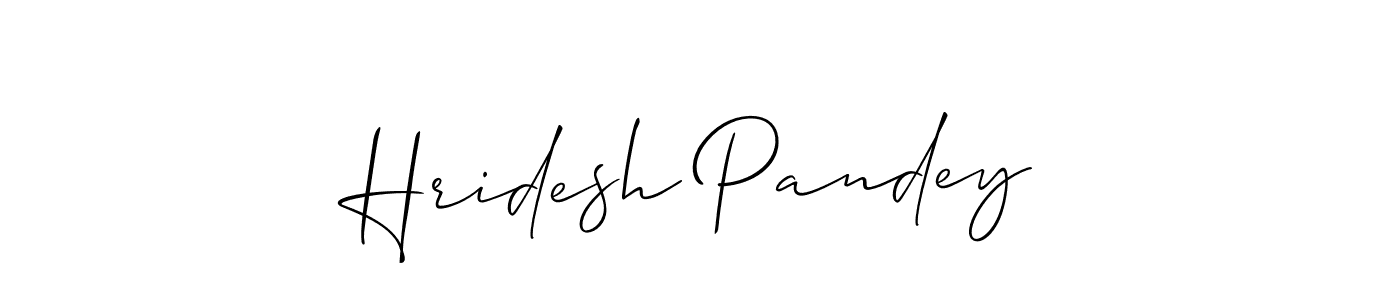 Design your own signature with our free online signature maker. With this signature software, you can create a handwritten (Allison_Script) signature for name Hridesh Pandey. Hridesh Pandey signature style 2 images and pictures png