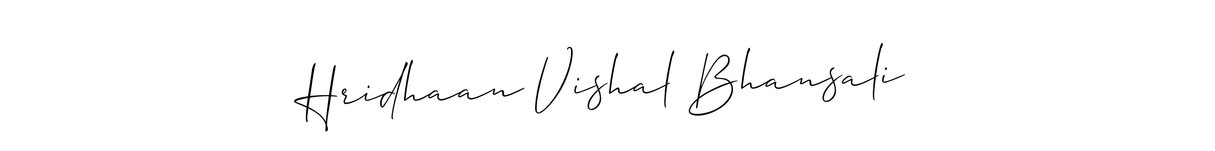 Hridhaan Vishal Bhansali stylish signature style. Best Handwritten Sign (Allison_Script) for my name. Handwritten Signature Collection Ideas for my name Hridhaan Vishal Bhansali. Hridhaan Vishal Bhansali signature style 2 images and pictures png