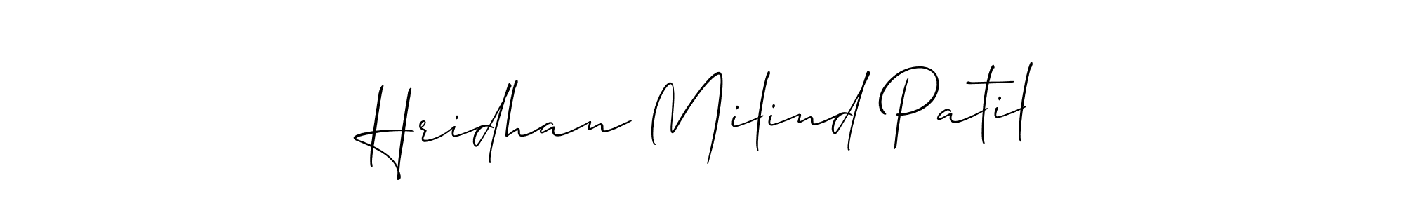 Make a beautiful signature design for name Hridhan Milind Patil. Use this online signature maker to create a handwritten signature for free. Hridhan Milind Patil signature style 2 images and pictures png