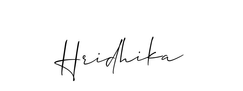 Also You can easily find your signature by using the search form. We will create Hridhika name handwritten signature images for you free of cost using Allison_Script sign style. Hridhika signature style 2 images and pictures png