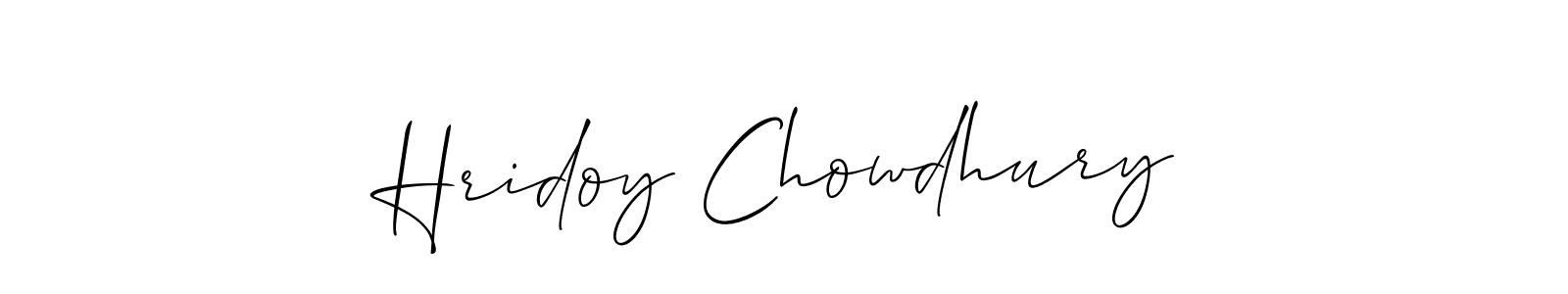 Also we have Hridoy Chowdhury name is the best signature style. Create professional handwritten signature collection using Allison_Script autograph style. Hridoy Chowdhury signature style 2 images and pictures png