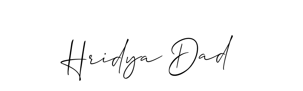 How to Draw Hridya Dad signature style? Allison_Script is a latest design signature styles for name Hridya Dad. Hridya Dad signature style 2 images and pictures png