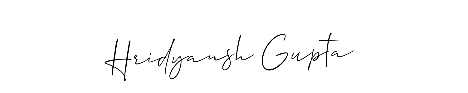 Also You can easily find your signature by using the search form. We will create Hridyansh Gupta name handwritten signature images for you free of cost using Allison_Script sign style. Hridyansh Gupta signature style 2 images and pictures png