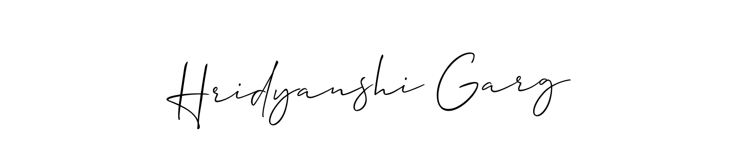 This is the best signature style for the Hridyanshi Garg name. Also you like these signature font (Allison_Script). Mix name signature. Hridyanshi Garg signature style 2 images and pictures png
