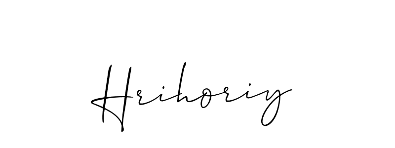 Make a beautiful signature design for name Hrihoriy. With this signature (Allison_Script) style, you can create a handwritten signature for free. Hrihoriy signature style 2 images and pictures png