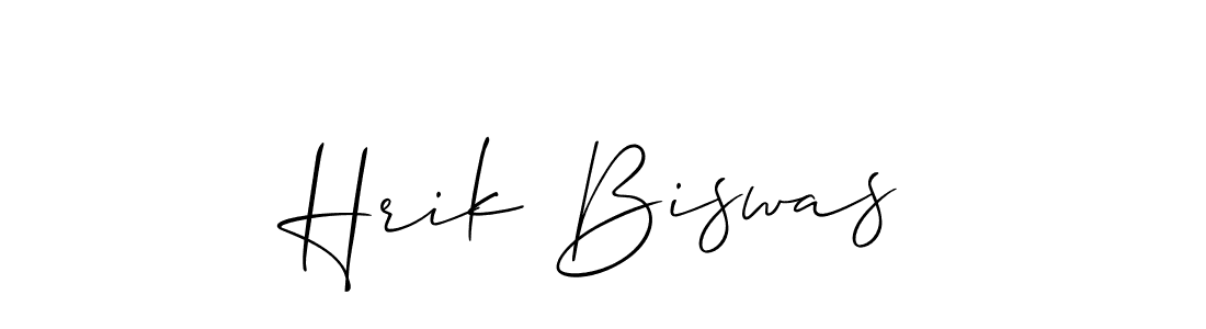 if you are searching for the best signature style for your name Hrik Biswas. so please give up your signature search. here we have designed multiple signature styles  using Allison_Script. Hrik Biswas signature style 2 images and pictures png