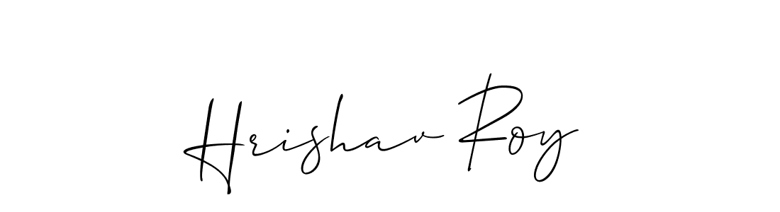 Make a beautiful signature design for name Hrishav Roy. With this signature (Allison_Script) style, you can create a handwritten signature for free. Hrishav Roy signature style 2 images and pictures png