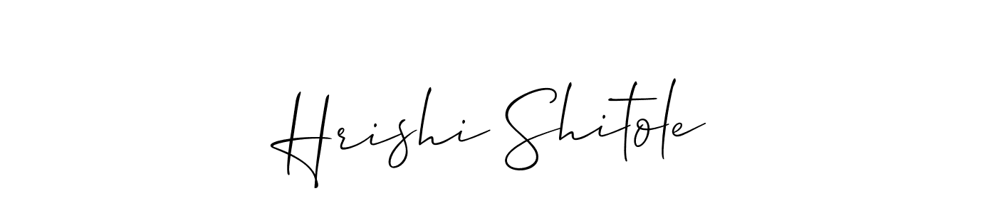 Also we have Hrishi Shitole name is the best signature style. Create professional handwritten signature collection using Allison_Script autograph style. Hrishi Shitole signature style 2 images and pictures png