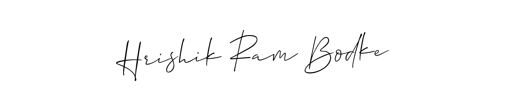 It looks lik you need a new signature style for name Hrishik Ram Bodke. Design unique handwritten (Allison_Script) signature with our free signature maker in just a few clicks. Hrishik Ram Bodke signature style 2 images and pictures png