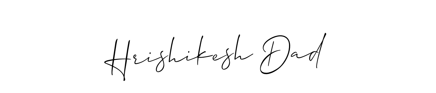 Create a beautiful signature design for name Hrishikesh Dad. With this signature (Allison_Script) fonts, you can make a handwritten signature for free. Hrishikesh Dad signature style 2 images and pictures png