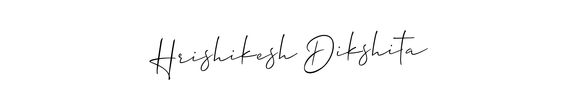 Allison_Script is a professional signature style that is perfect for those who want to add a touch of class to their signature. It is also a great choice for those who want to make their signature more unique. Get Hrishikesh Dikshita name to fancy signature for free. Hrishikesh Dikshita signature style 2 images and pictures png