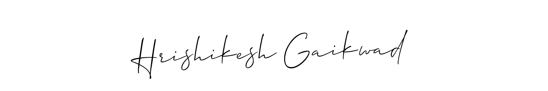Allison_Script is a professional signature style that is perfect for those who want to add a touch of class to their signature. It is also a great choice for those who want to make their signature more unique. Get Hrishikesh Gaikwad name to fancy signature for free. Hrishikesh Gaikwad signature style 2 images and pictures png