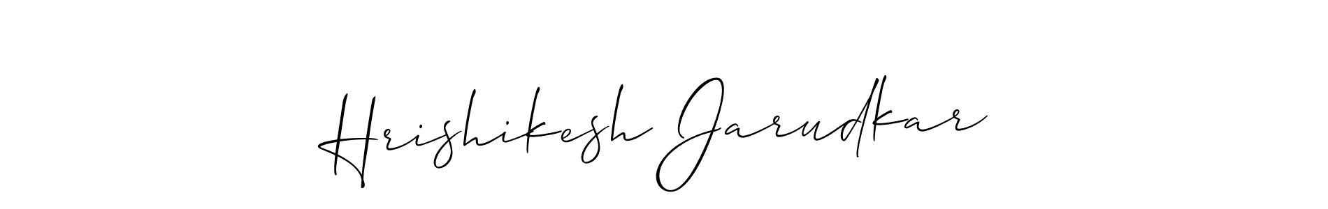 How to make Hrishikesh Jarudkar signature? Allison_Script is a professional autograph style. Create handwritten signature for Hrishikesh Jarudkar name. Hrishikesh Jarudkar signature style 2 images and pictures png