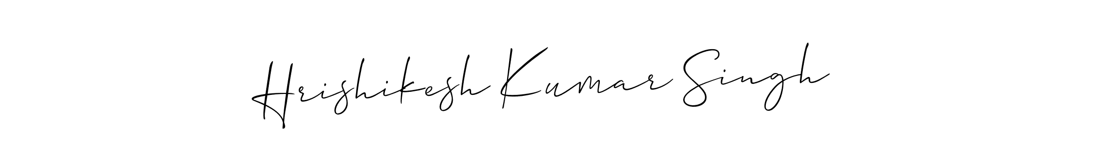 The best way (Allison_Script) to make a short signature is to pick only two or three words in your name. The name Hrishikesh Kumar Singh include a total of six letters. For converting this name. Hrishikesh Kumar Singh signature style 2 images and pictures png