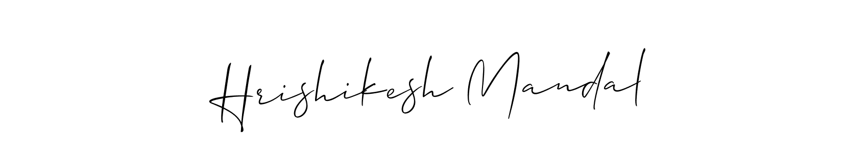 You should practise on your own different ways (Allison_Script) to write your name (Hrishikesh Mandal) in signature. don't let someone else do it for you. Hrishikesh Mandal signature style 2 images and pictures png