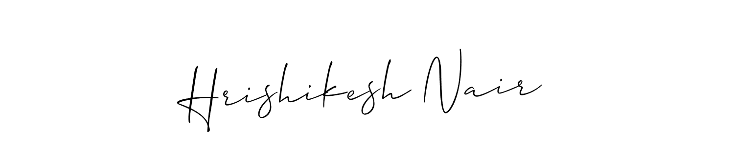 The best way (Allison_Script) to make a short signature is to pick only two or three words in your name. The name Hrishikesh Nair include a total of six letters. For converting this name. Hrishikesh Nair signature style 2 images and pictures png