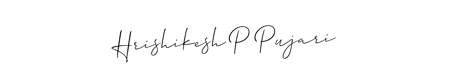 The best way (Allison_Script) to make a short signature is to pick only two or three words in your name. The name Hrishikesh P Pujari include a total of six letters. For converting this name. Hrishikesh P Pujari signature style 2 images and pictures png