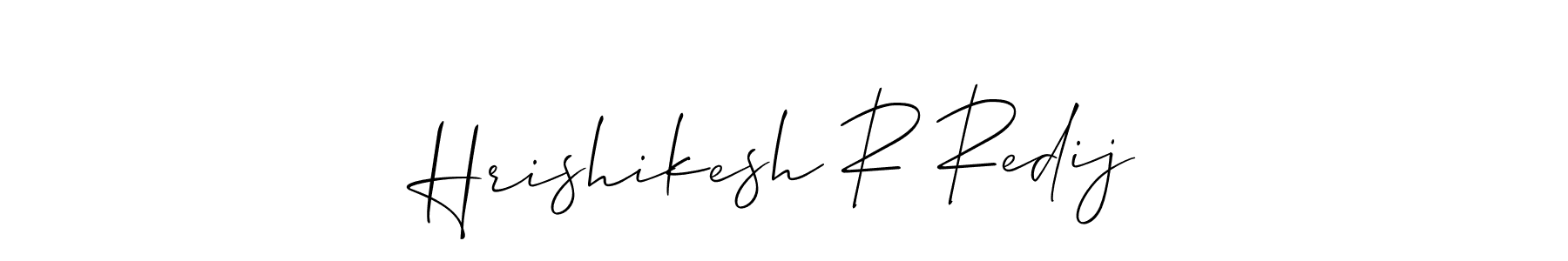 Hrishikesh R Redij stylish signature style. Best Handwritten Sign (Allison_Script) for my name. Handwritten Signature Collection Ideas for my name Hrishikesh R Redij. Hrishikesh R Redij signature style 2 images and pictures png