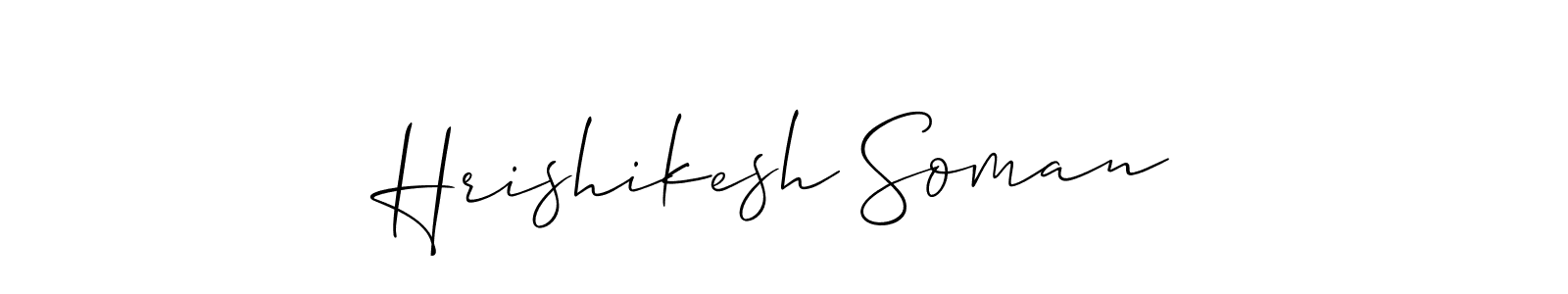 Hrishikesh Soman stylish signature style. Best Handwritten Sign (Allison_Script) for my name. Handwritten Signature Collection Ideas for my name Hrishikesh Soman. Hrishikesh Soman signature style 2 images and pictures png