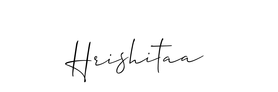 How to make Hrishitaa signature? Allison_Script is a professional autograph style. Create handwritten signature for Hrishitaa name. Hrishitaa signature style 2 images and pictures png