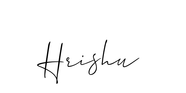 Make a beautiful signature design for name Hrishu. With this signature (Allison_Script) style, you can create a handwritten signature for free. Hrishu signature style 2 images and pictures png