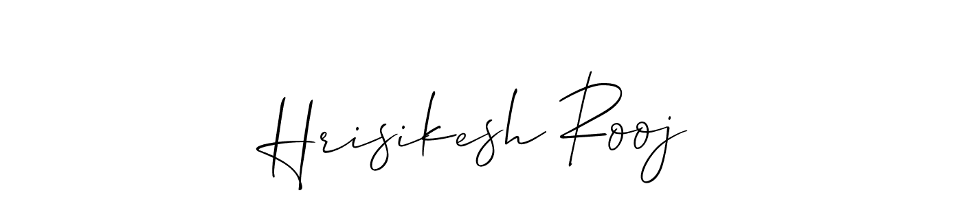 How to make Hrisikesh Rooj name signature. Use Allison_Script style for creating short signs online. This is the latest handwritten sign. Hrisikesh Rooj signature style 2 images and pictures png