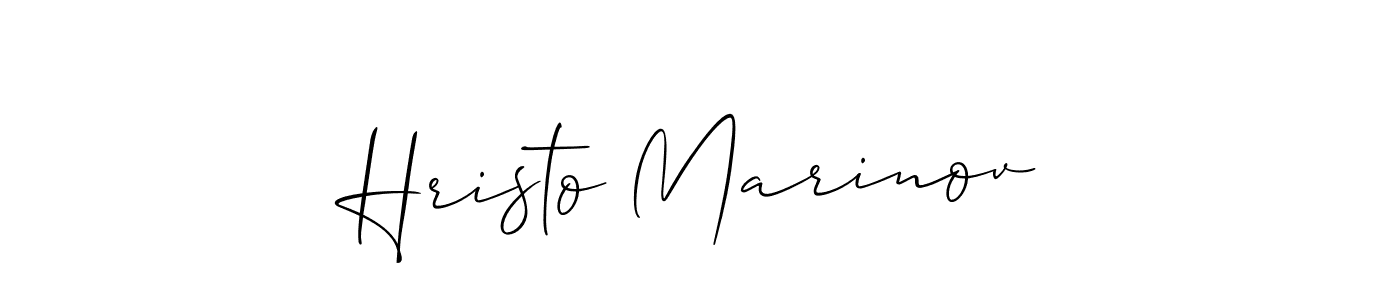 if you are searching for the best signature style for your name Hristo Marinov. so please give up your signature search. here we have designed multiple signature styles  using Allison_Script. Hristo Marinov signature style 2 images and pictures png