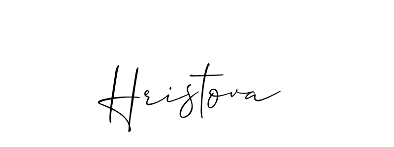You should practise on your own different ways (Allison_Script) to write your name (Hristova) in signature. don't let someone else do it for you. Hristova signature style 2 images and pictures png