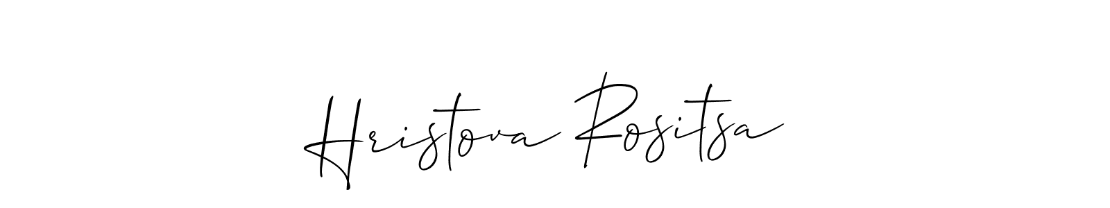 Check out images of Autograph of Hristova Rositsa name. Actor Hristova Rositsa Signature Style. Allison_Script is a professional sign style online. Hristova Rositsa signature style 2 images and pictures png