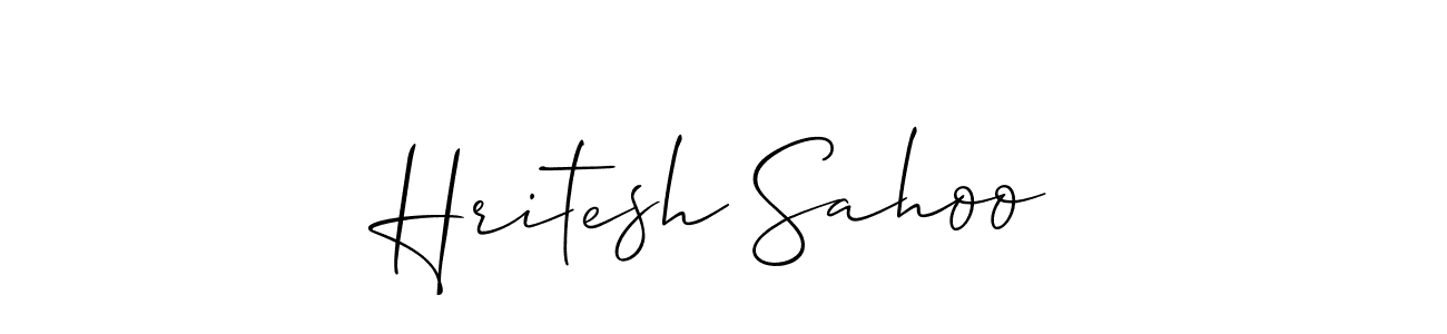 Design your own signature with our free online signature maker. With this signature software, you can create a handwritten (Allison_Script) signature for name Hritesh Sahoo. Hritesh Sahoo signature style 2 images and pictures png