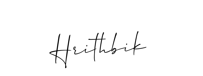 Create a beautiful signature design for name Hrithbik. With this signature (Allison_Script) fonts, you can make a handwritten signature for free. Hrithbik signature style 2 images and pictures png