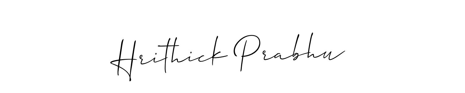 How to make Hrithick Prabhu signature? Allison_Script is a professional autograph style. Create handwritten signature for Hrithick Prabhu name. Hrithick Prabhu signature style 2 images and pictures png