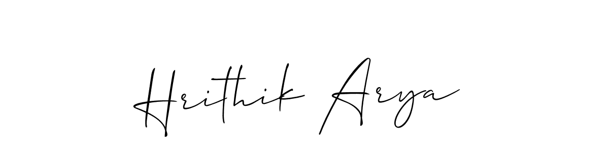 You should practise on your own different ways (Allison_Script) to write your name (Hrithik Arya) in signature. don't let someone else do it for you. Hrithik Arya signature style 2 images and pictures png