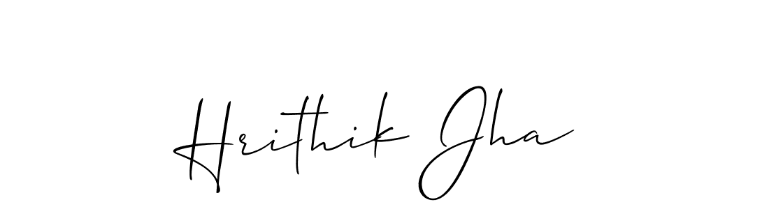 You should practise on your own different ways (Allison_Script) to write your name (Hrithik Jha) in signature. don't let someone else do it for you. Hrithik Jha signature style 2 images and pictures png