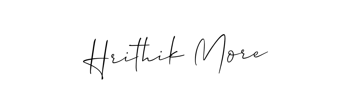 Create a beautiful signature design for name Hrithik More. With this signature (Allison_Script) fonts, you can make a handwritten signature for free. Hrithik More signature style 2 images and pictures png