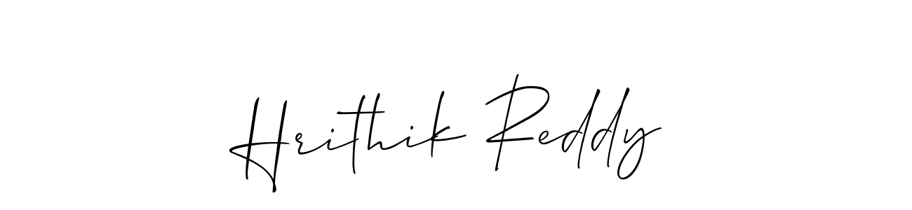 Also we have Hrithik Reddy name is the best signature style. Create professional handwritten signature collection using Allison_Script autograph style. Hrithik Reddy signature style 2 images and pictures png