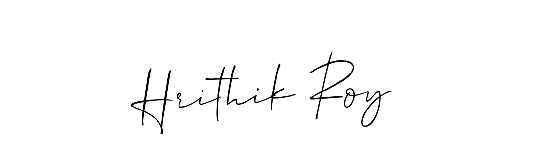 How to make Hrithik Roy name signature. Use Allison_Script style for creating short signs online. This is the latest handwritten sign. Hrithik Roy signature style 2 images and pictures png