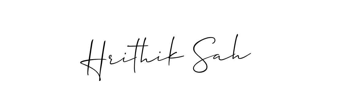 How to make Hrithik Sah name signature. Use Allison_Script style for creating short signs online. This is the latest handwritten sign. Hrithik Sah signature style 2 images and pictures png