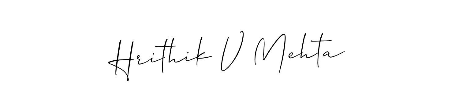 Make a beautiful signature design for name Hrithik V Mehta. Use this online signature maker to create a handwritten signature for free. Hrithik V Mehta signature style 2 images and pictures png